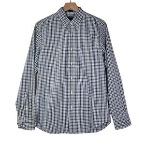 NEW J.Crew Factory Flex Washed Plaid Check Men's‎ Button Down Shirt M Blue NWT